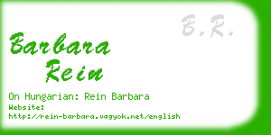 barbara rein business card